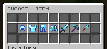 BiscuitSMP crate reward selection with diamond armour and tools