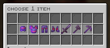 BiscuitSMP crate reward selection with enchanted netherite armour and tools