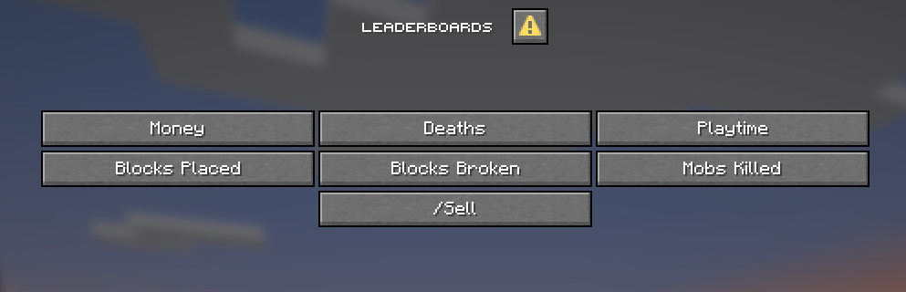 CookieSMP leaderboard selector for money, deaths, playtime, blocks, mobs and selling