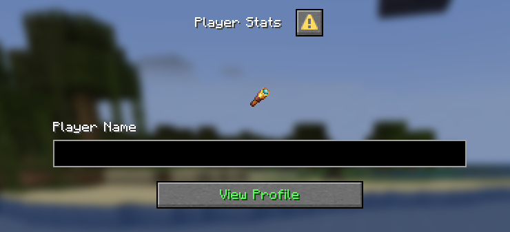 CookieSMP Player Stats dialog with player lookup and View Profile button